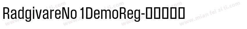 RadgivareNo 1DemoReg字体转换